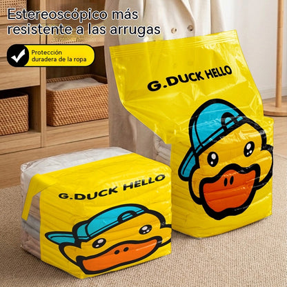 🧳【Juego de 5 piezas】💨 Bolsa de almacenamiento al vacío grande y compresible: no requiere bomba, es a prueba de fugas e ideal para ahorrar espacio en maletas y en casa ✈️