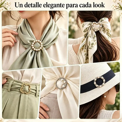 Set de 12 clips para dobladillo con forma de corazón y perla sintética para mujer; accesorios elegantes de diseño calado para blusas, camisetas y pañuelos