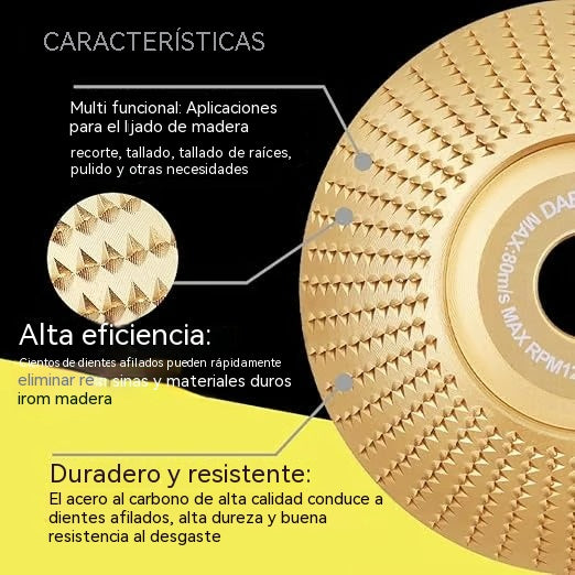 ⚙️🧰【1 juego【3 piezas】--- 24€】 Disco multifuncional para dar forma a la lijadora angular para madera