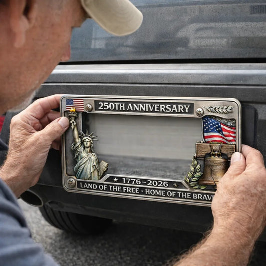🚙🚙 2 artículos por 31 €--Marco para matrícula en homenaje a los veteranos