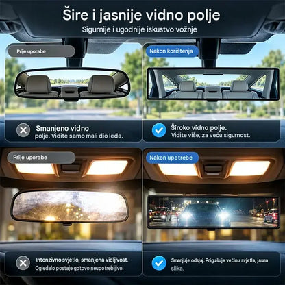 Univerzalno panoramsko unutarnje retrovizor-ogledalo s kopčom