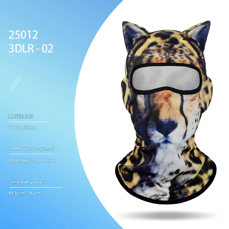 📢📢 ¡¡50% de descuento!! ⏰ Pasamontañas cortavientos con estampado animal 😜 Accesorio cálido para actividades invernales al aire libre