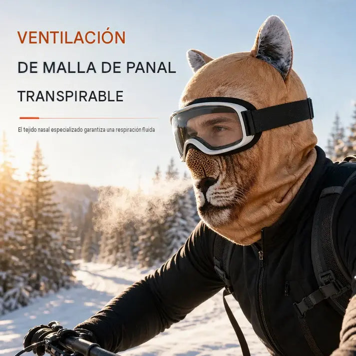 📢📢 ¡¡50% de descuento!! ⏰ Pasamontañas cortavientos con estampado animal 😜 Accesorio cálido para actividades invernales al aire libre