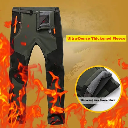 [S-5XL] pantalones de concha suave para hombre, impermeables y resistentes al viento, pantalones de senderismo transpirables, cálidos y gruesos, pantalones de lana para deportes al aire libre