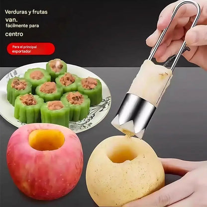 ✨【Compra 1 y llévate 1 gratis】✨ Descorazonador multifuncional de frutas y verduras, material de grado alimenticio para descorazonador de calabaza amarga y manzana, electrodoméstico de cocina.