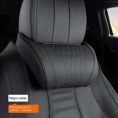 🛡️🚗 Cojín ergonómico de espuma viscoelástica para el coche — Alivia la tensión en el cuello y los hombros; ¡conduce sin fatiga! 💪😌