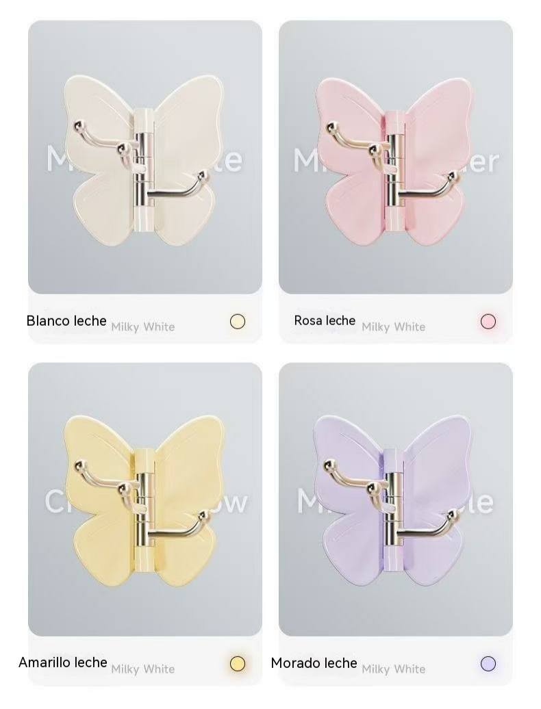 🦋 Gancho Mariposa Adhesivo Sin Perforaciones