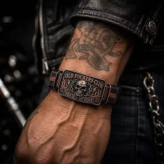 🔥Último día con 50% de descuento💀 Pulsera de calavera del Old Guy Club