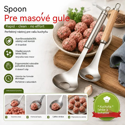 🍖【2 kusy za 21 €】Forma na mäsové gule z nehrdzavejúcej ocele 304 – ideálna na prípravu mäsových a rybích gulí, dokonalá pre domáce varenie. 🥄