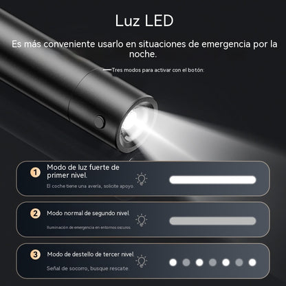 👍👍Rompecristales para coche, martillo de seguridad de emergencia 4 en 1