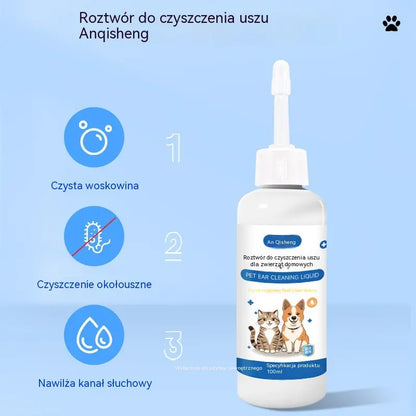 🐶🐱 Środek do czyszczenia uszu, który łagodzi swędzenie uszu u psów i kotów.