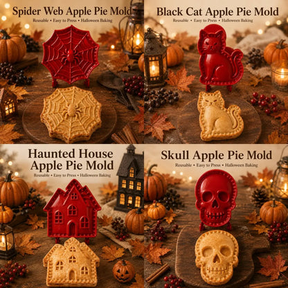 4 artículos 28€-🎃 Juego de moldes para minipasteles de Halloween: 8 diseños espeluznantes para una repostería festiva y sencilla