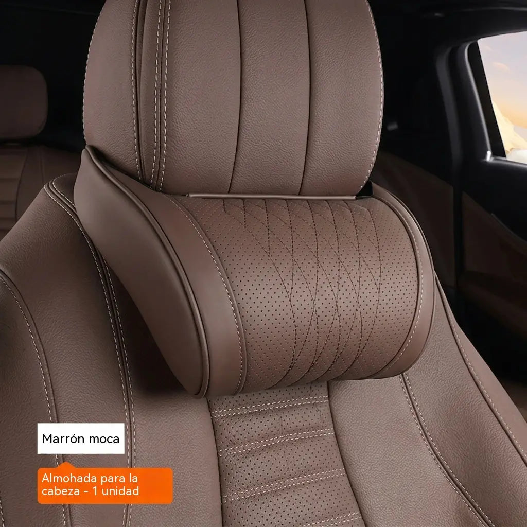 🛡️🚗 Cojín ergonómico de espuma viscoelástica para el coche — Alivia la tensión en el cuello y los hombros; ¡conduce sin fatiga! 💪😌