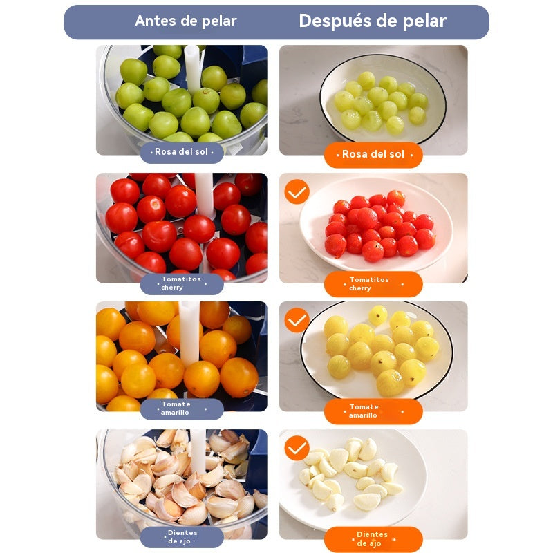 Pelador de fruta totalmente automático para uso doméstico.