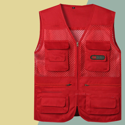 😎Chaleco sencillo y funcional con múltiples bolsillos 🔥【XL-4XL】