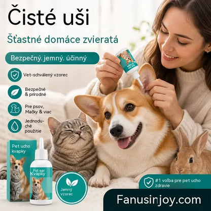 【Kúpte 1 a získajte 1 zadarmo】Dve fľaše len za 21 € 🐱🐶 Jemné kvapky na čistenie uší pre domáce zvieratá – Rozlúčte sa s ochoreniami vonkajšieho zvukovodu