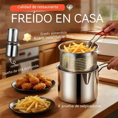 🔥¡Último día de oferta especial, ahorra un 49%!🎁 Freidora multifuncional de acero inoxidable 304