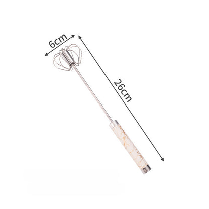 26€【 Conjunto de 2 piezas】Batidor de huevos semiautomático de acero inoxidable