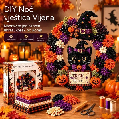 ⏰ Zadnji dan! Pola cijene! ✨ Izradite božićni vijenac na koji ćete biti ponosni! 🎄❤️ Komplet za izradu (korištenjem 3D tehnologije ugradnje tkanine), uključuje vodič i upute.