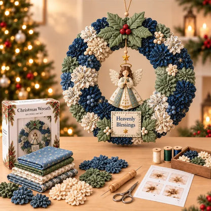 ⏰ Zadnji dan! Pola cijene! ✨ Izradite božićni vijenac na koji ćete biti ponosni! 🎄❤️ Komplet za izradu (korištenjem 3D tehnologije ugradnje tkanine), uključuje vodič i upute.