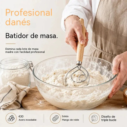 24 euros por pieza--Utensilio de cocina -- 🥖🥖 Mezcladora de masa danesa de acero inoxidable