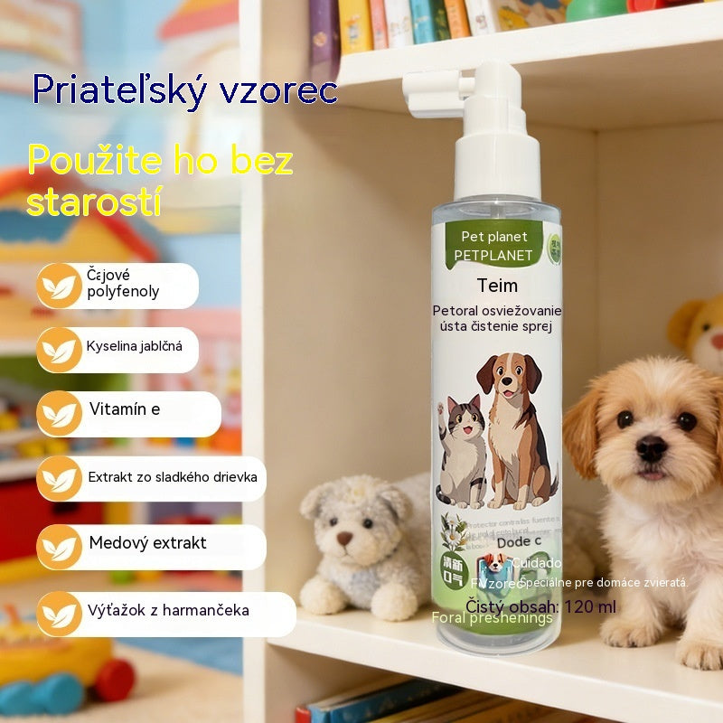 🐶【2 položky za 24 eur】🐱Sprej na ústnu hygienu pre domáce zvieratá dokáže osviežiť dych a odstrániť žltnutie a zubný kameň zo zubov.