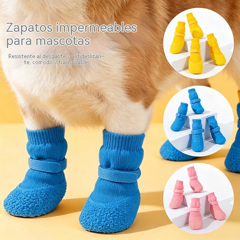 🐕🐕【25€】2 juegos 8 piezas-Nuevos calcetines impermeables para perros. Botas de lluvia de silicona para perros. Antideslizantes y resistentes al desgaste.