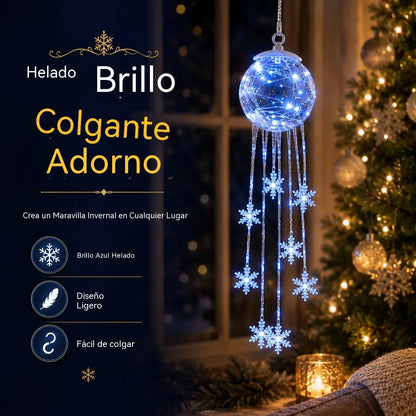 ⏳ Último día del 49% de descuento – ❄️ Adorno Crystal Sparkling™ | Diseño de bola de cristal, copos de nieve en capas, luces LED azul hielo de ensueño, perfecto para árboles de Navidad, ventanas y acogedoras decoraciones invernales 💎