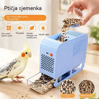 Sredstvo za čišćenje hrane za ptice: Brzo uklanja prazne ljuske, čineći hranu za ptice čišćom.