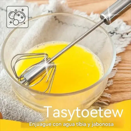 【2 artículos por 28 €】Batidora de huevos semiautomática, mezcladora de huevos, herramienta de acero inoxidable para hornear y amasar.