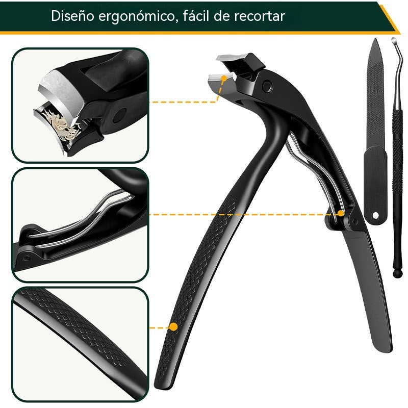 ✂️🦶Cortauñas negro curvo: ergonómico y fácil de usar para personas mayores