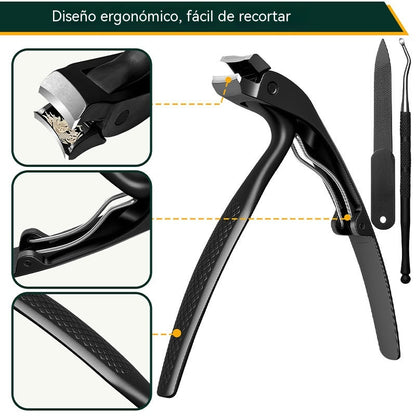✂️🦶Cortauñas negro curvo: ergonómico y fácil de usar para personas mayores