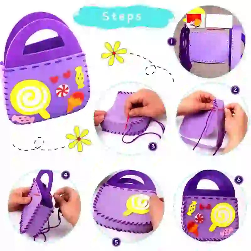 🔥【4 kom】🥰DIY netkane ručno rađene dječje torbe, najbolji poklon za djecu🎁