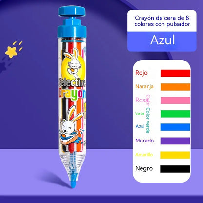 2 artículos por 26 €-Crayones retráctiles 8 colores para niños dibujo fácil y limpio