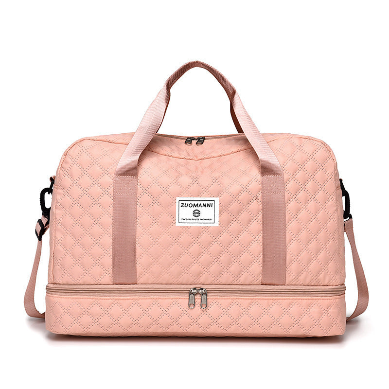 🔥Elegante bolsa de viaje de gran capacidad con diseño de separación para uso húmedo y seco, adecuada para yoga y fitness.
