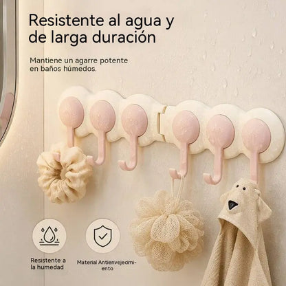 😆😆Diseño con rotación de 180°: ganchos de esquina con capacidad de carga de alta resistencia sin necesidad de taladrar.