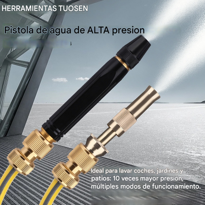 🚿[Juego de 2 piezas]💧 Pistola de agua a alta presión: lavado de autos, jardín, 10 veces más presión, multimodo ⚡