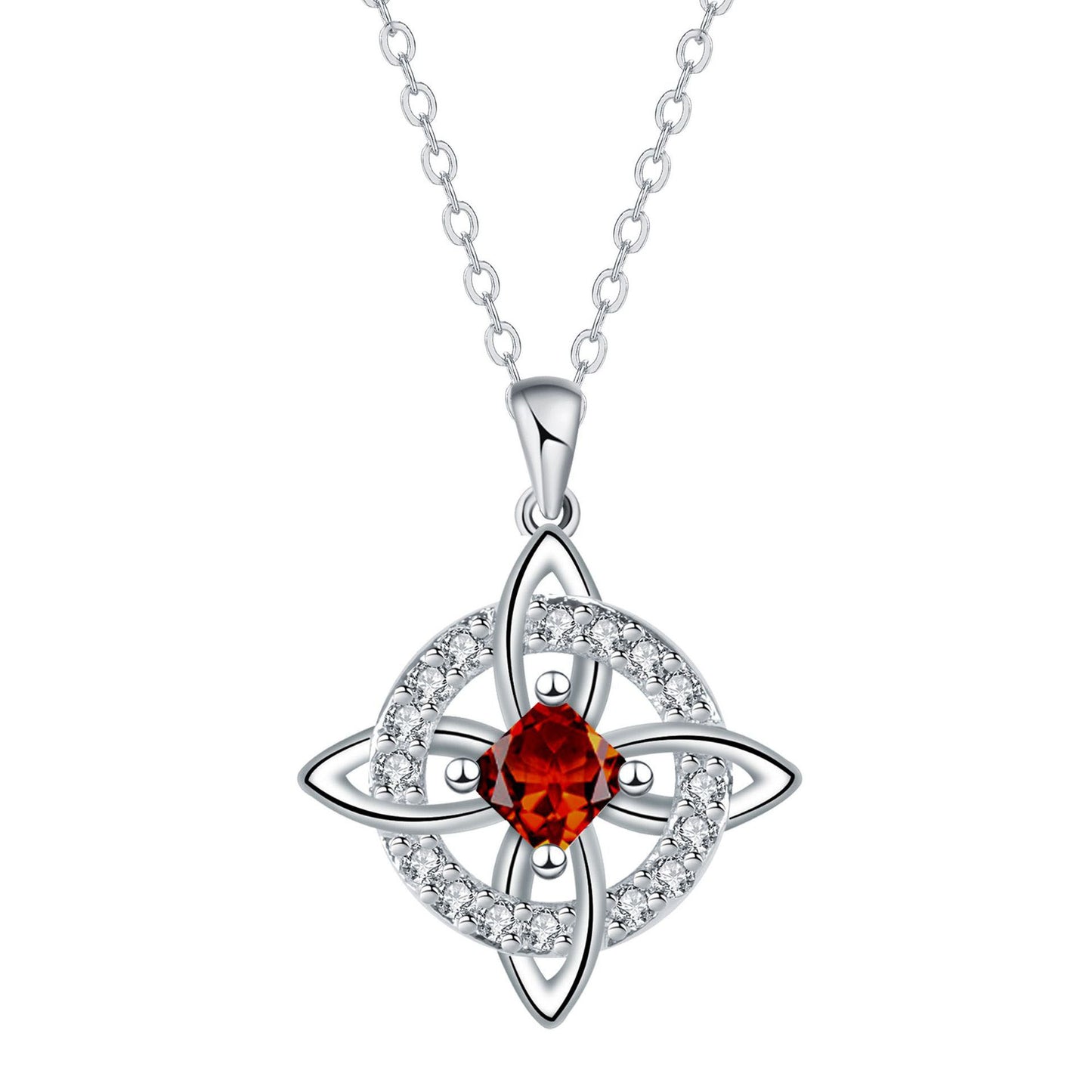 Collar místico de nudo de bruja con piedra de nacimiento 🔮💞 Protege a tus seres queridos