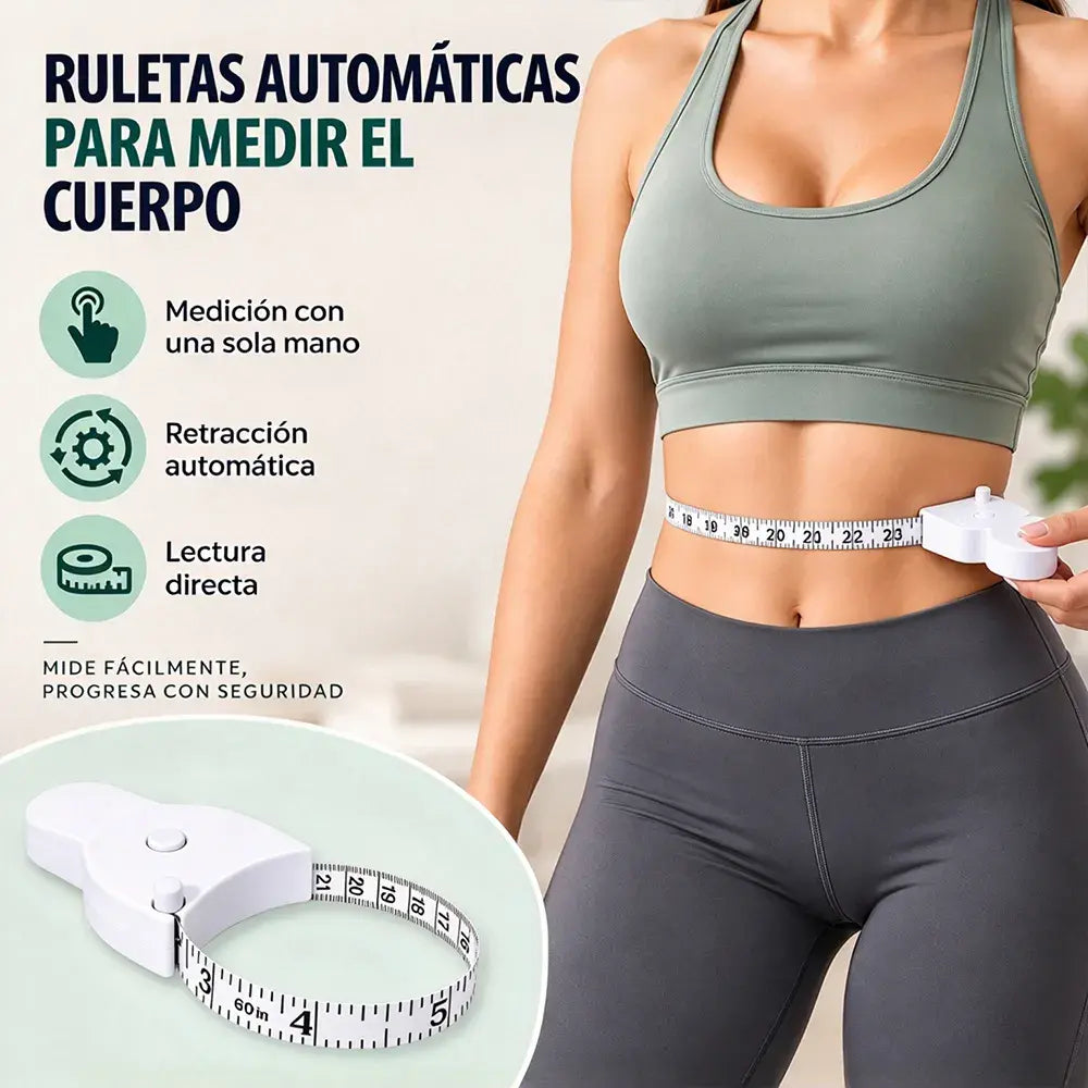 (2 piezas)📏Cinta métrica corporal automática