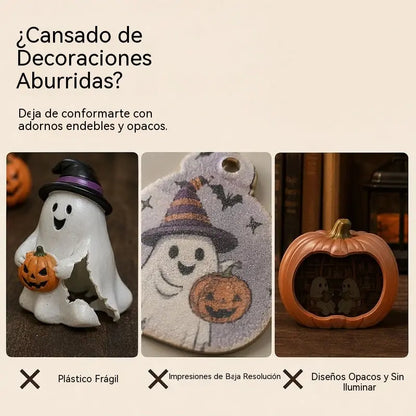🔥¡Hasta agotar existencias, 50% de descuento! 🎉 Adorno de escritorio de calabaza de madera para Halloween
