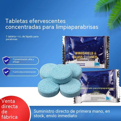 【50 piezas】Pastillas efervescentes concentradas para limpiar el parabrisas del automóvil