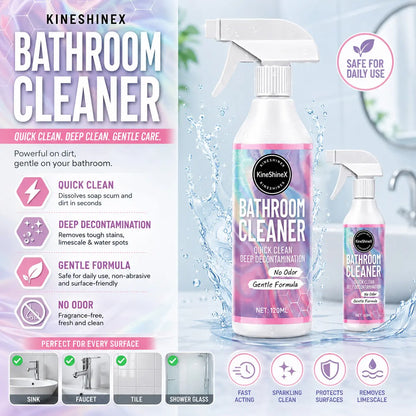 1 fľaša 60ml+ 1 fľaša 120ml+uterák*2-22€--⏰ Čistič kúpeľne – účinne rozpúšťa vodný kameň a plesne a zároveň bráni ich opätovnému vzniku. Vaša kúpeľňa bude vyzerať ako nová.