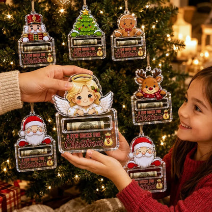 Juego de 8 – 27 €-💵🎄 Tarjeta para regalar dinero en Navidad: Convierte el efectivo en una sorpresa festiva