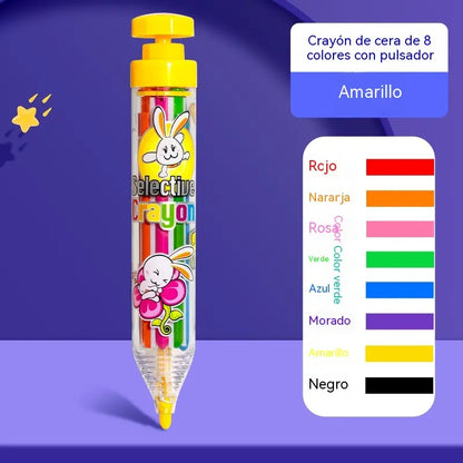 2 artículos por 26 €-Crayones retráctiles 8 colores para niños dibujo fácil y limpio