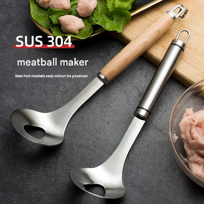 🍖 【2 kosa】Kalup za mesne kroglice iz nerjavečega jekla 304 – Idealen za izdelavo mesnih in ribjih mesnih kroglic, kot nalašč za domačo kuhinjo 🥄