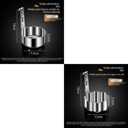 2 piezas 27 €- Molde de acero inoxidable 304 para huevos fritos