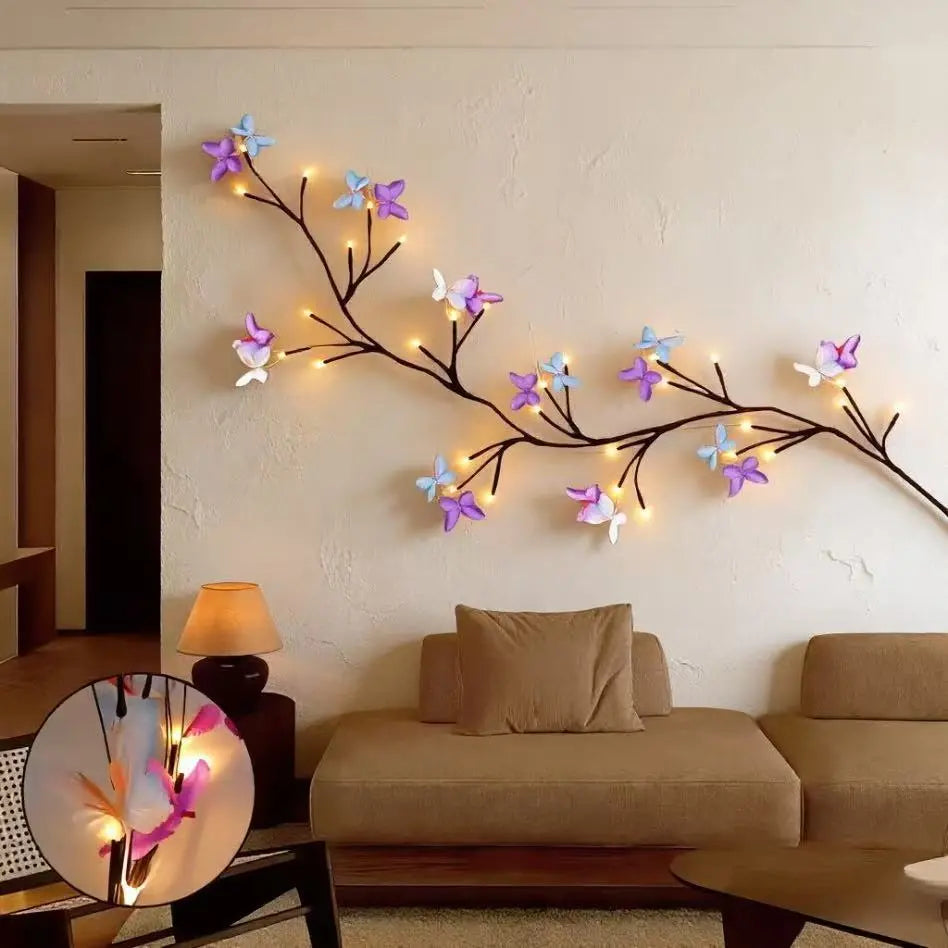 【30%OFF】✨ Fleksibilna LED svjetla u obliku penjačice s leptirima – stvorite čarobnu i toplu atmosferu u svom domu 🦋💡