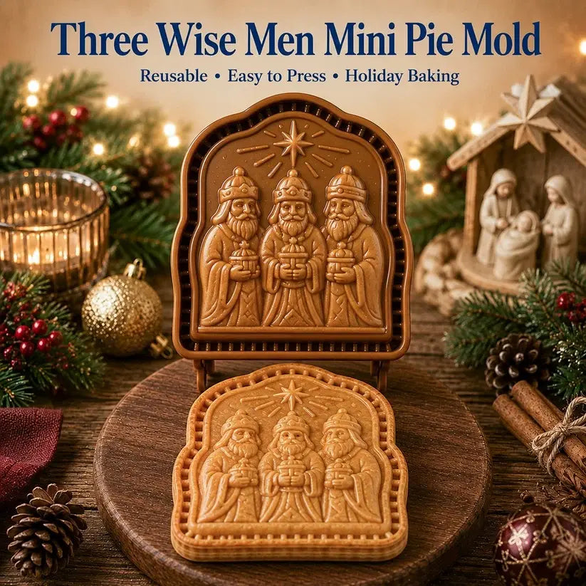✝️ Colección de mini moldes para tartas navideñas Faith & Nativity | Moldes reutilizables con relieve para dar forma a tartas con detalles como Jesús orando, el pesebre de la Natividad, etc. 🥧✨