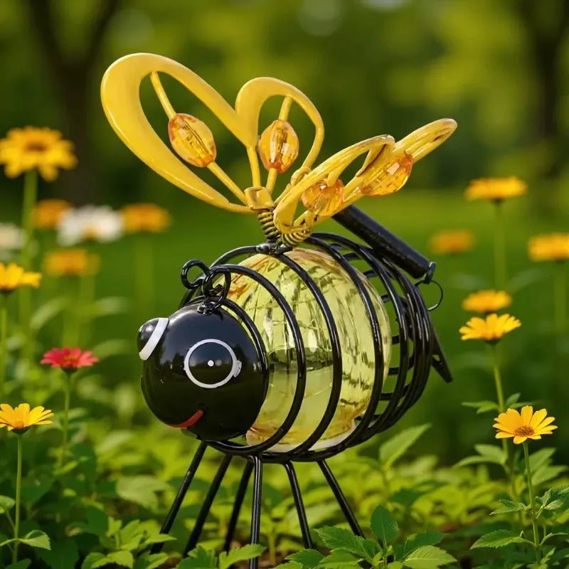 🐝 Lámpara colgante solar para jardín con forma de abeja