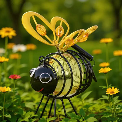 🐝 Lámpara colgante solar para jardín con forma de abeja